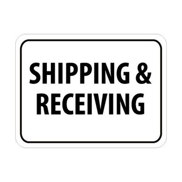 National Marker Co NMC Traffic Sign, Shipping & Receiving, 18 X 24, White/Black, TM228J - main
